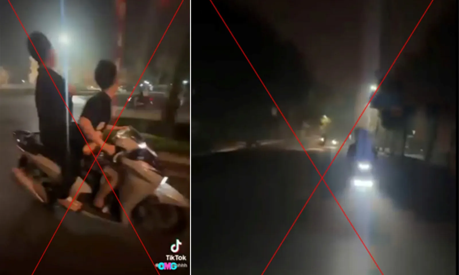 Tạm giữ nhóm thanh niên điều khiển xe máy tốc độ cao để quay clip đăng TikTok