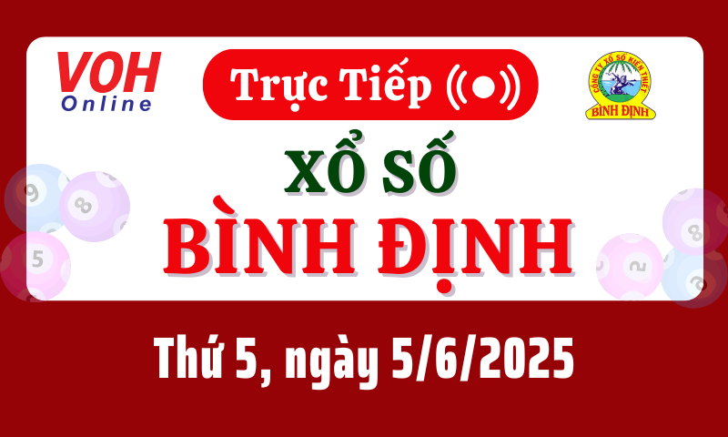XSBDI 5/6 - Kết quả xổ số Bình Định hôm nay thứ 5 ngày 5/6/2025