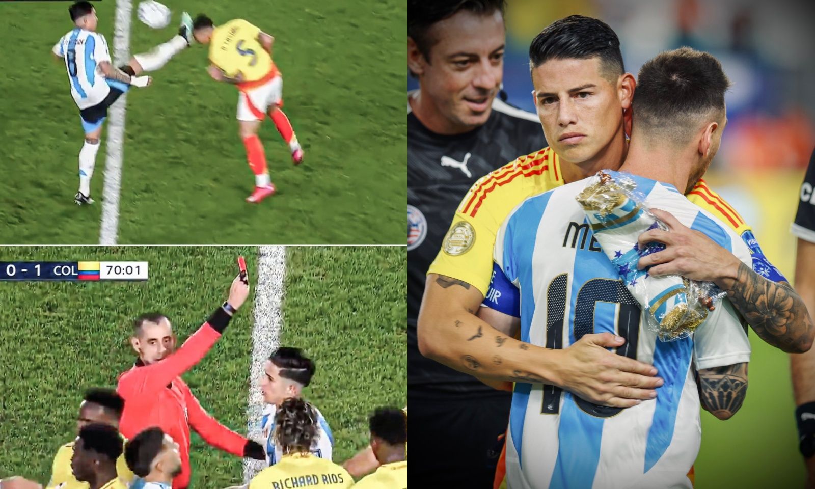 Enzo dính thẻ đỏ suýt báo hại Messi