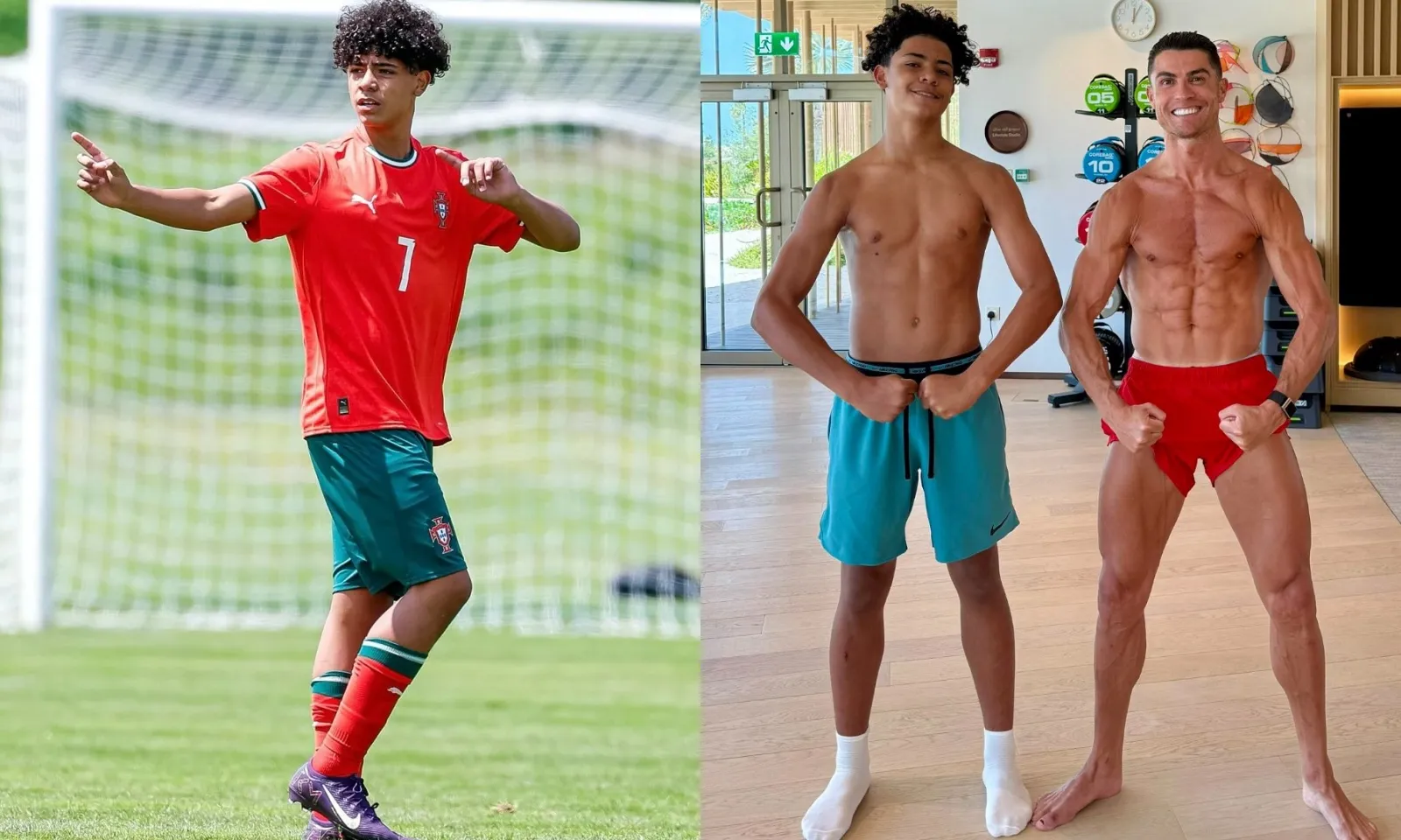 Cristiano Jr 14 tuổi sắp cao bằng Ronaldo 