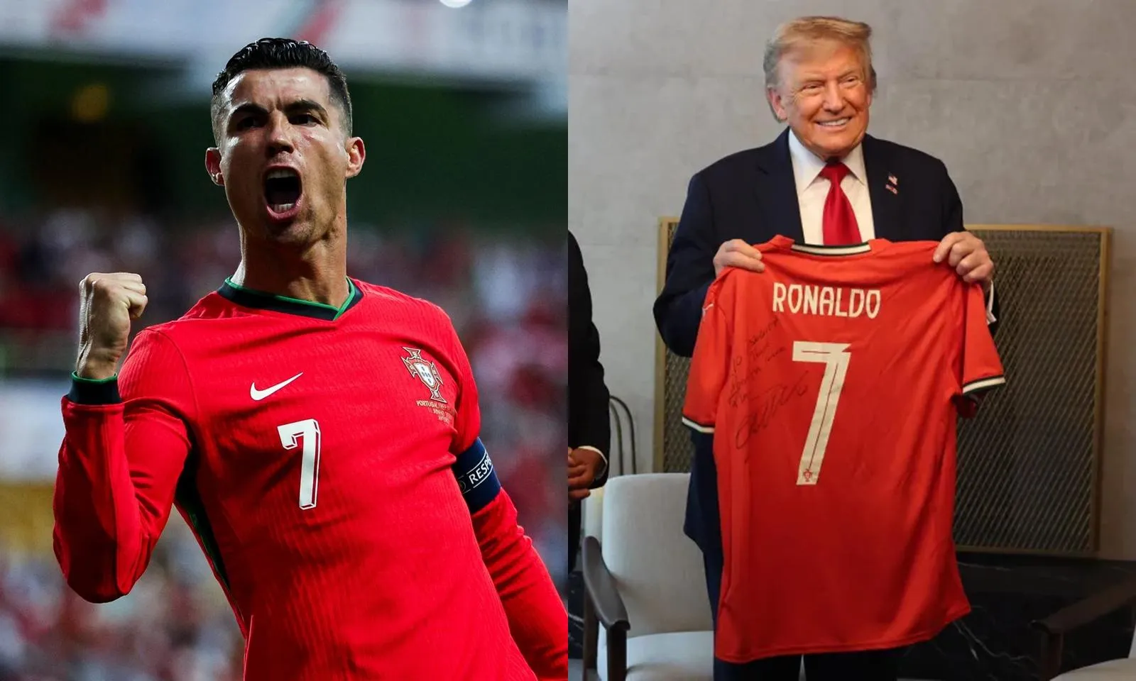 Ronaldo tặng áo đấu cho Donald Trump, viết kèm thông điệp đầy ý nghĩa