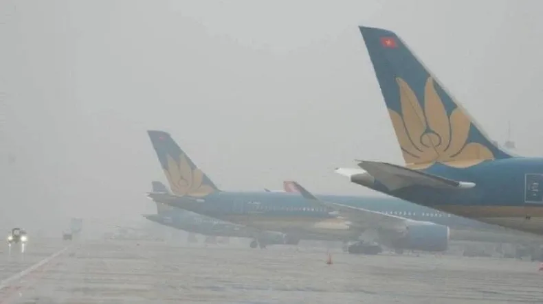 thời tiết xấu - máy bay VNA