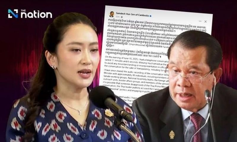  Thái Lan rúng động vì đoạn ghi âm Thủ tướng với ông Hun Sen