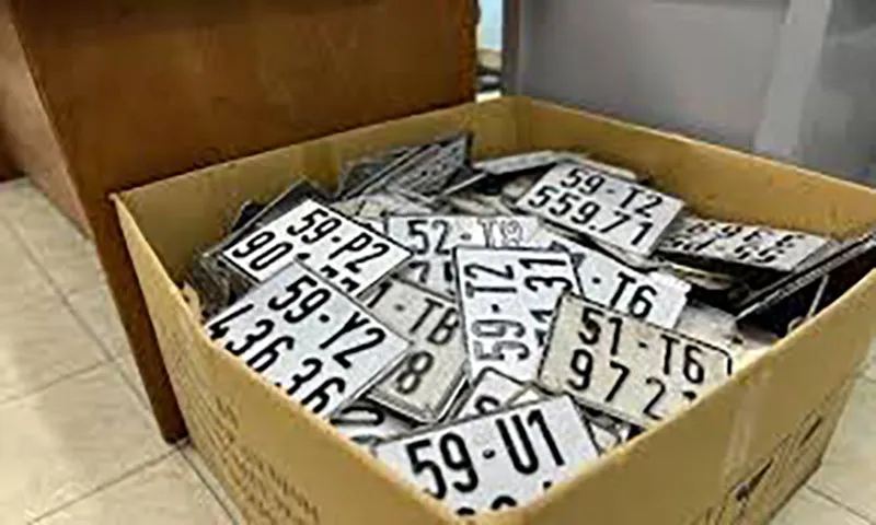 Thu hồi biển số xe Ảnh minh họa