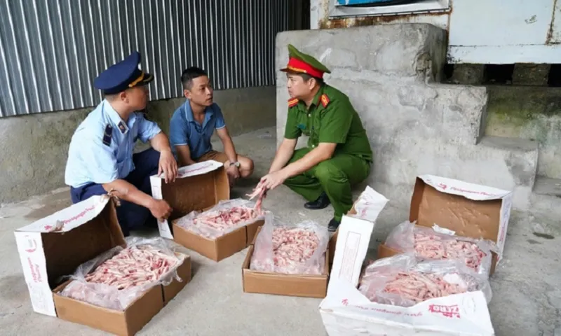 Phát hiện 1 tấn chân gà đông lạnh nhập từ Paraguay không hóa đơn, nghi hàng lậu