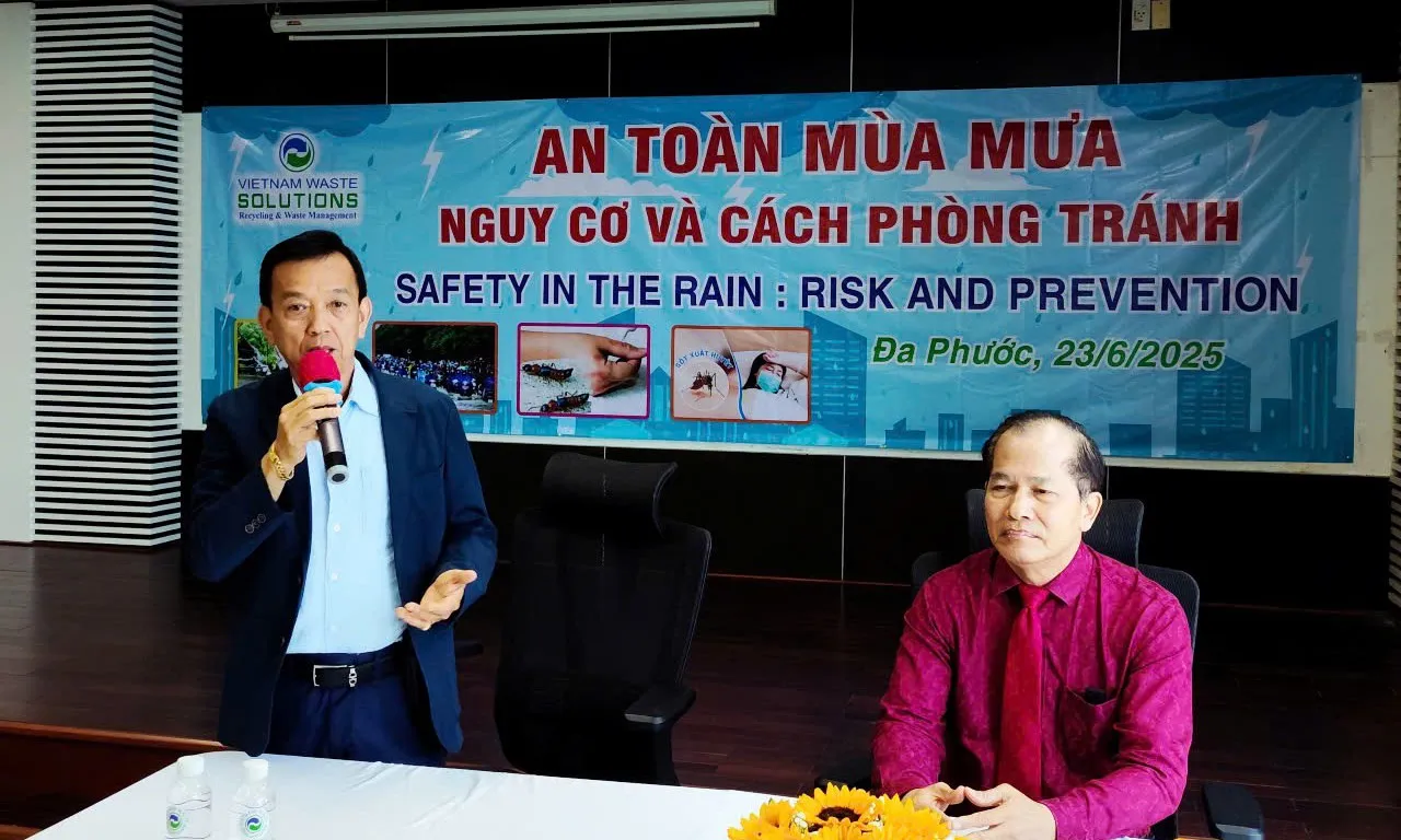 VWS tổ chức tập huấn an toàn mùa mưa cho người lao động