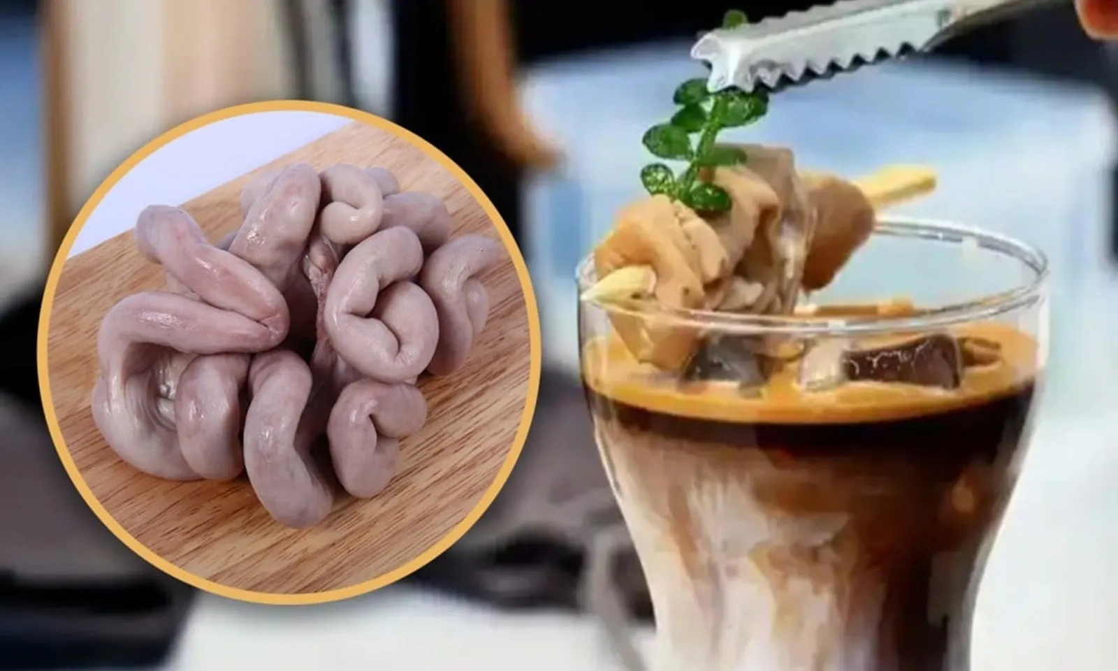 Quán cà phê Trung Quốc lại gây sốt vì món ‘cà phê lòng heo’
