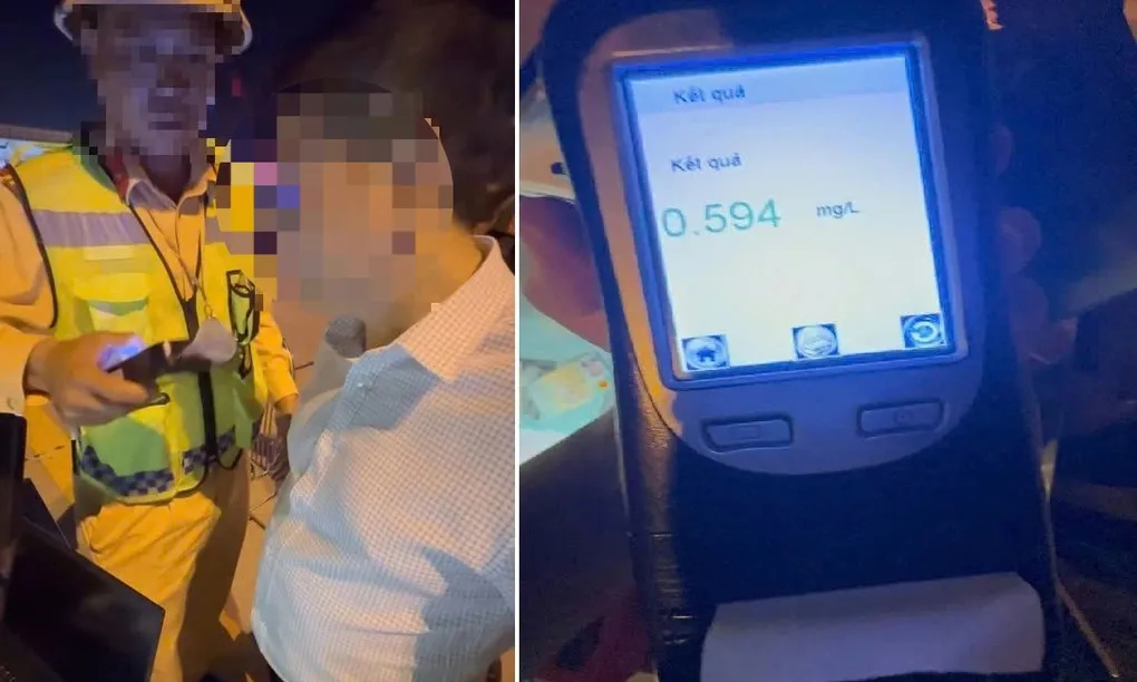 Tài xế vi phạm nồng độ cồn kịch khung trên cao tốc Hà Nội - Hải Phòng