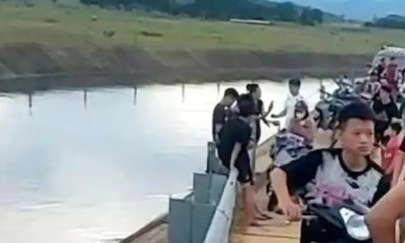 Kênh thủy lợi Ngàn Trươi nơi xảy ra vụ  hai anh em bị đuối nước