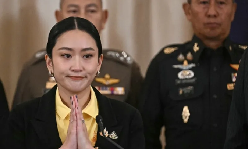 Thủ tướng Thái Lan Paetongtarn Shinawatra ngày 28-6 - Ảnh AFP