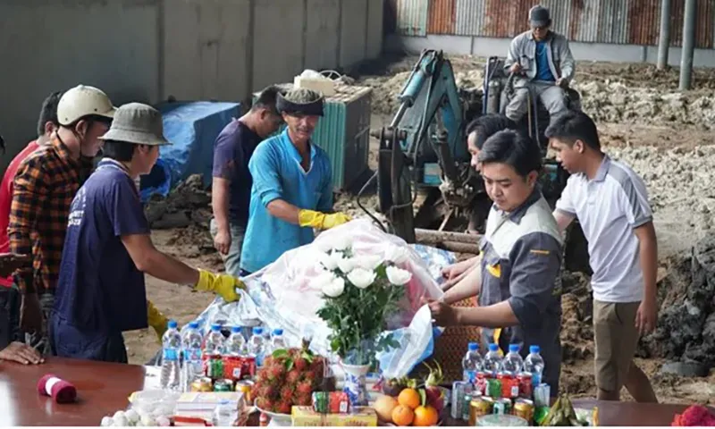 Xác cá heo được tổ chức chôn cất 