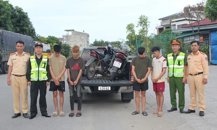 Nghệ An: Bắt giữ nhóm thanh niên vi phạm giao thông, gây rối trật tự công cộng