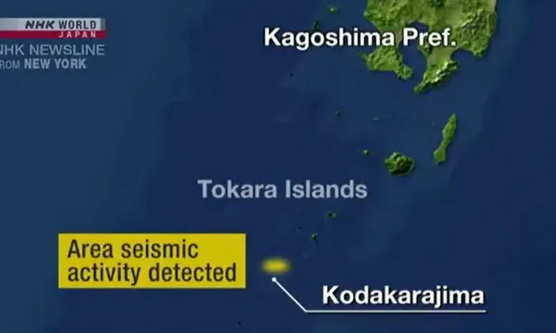 Hàng loạt trận động đất liên tiếp rung chuyển chuỗi đảo Tokara, Nhật Bản