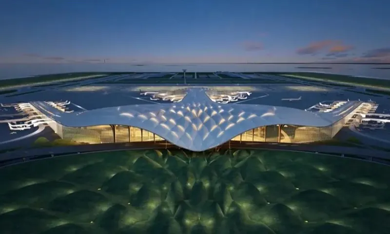 Jinzhouwan là sân bay lớn nhất thế giới trên đảo nhân tạo