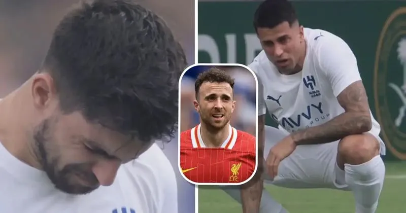 Neves và Cancelo khóc trong giây phút tưởng niệm Jota. Ảnh: Internet