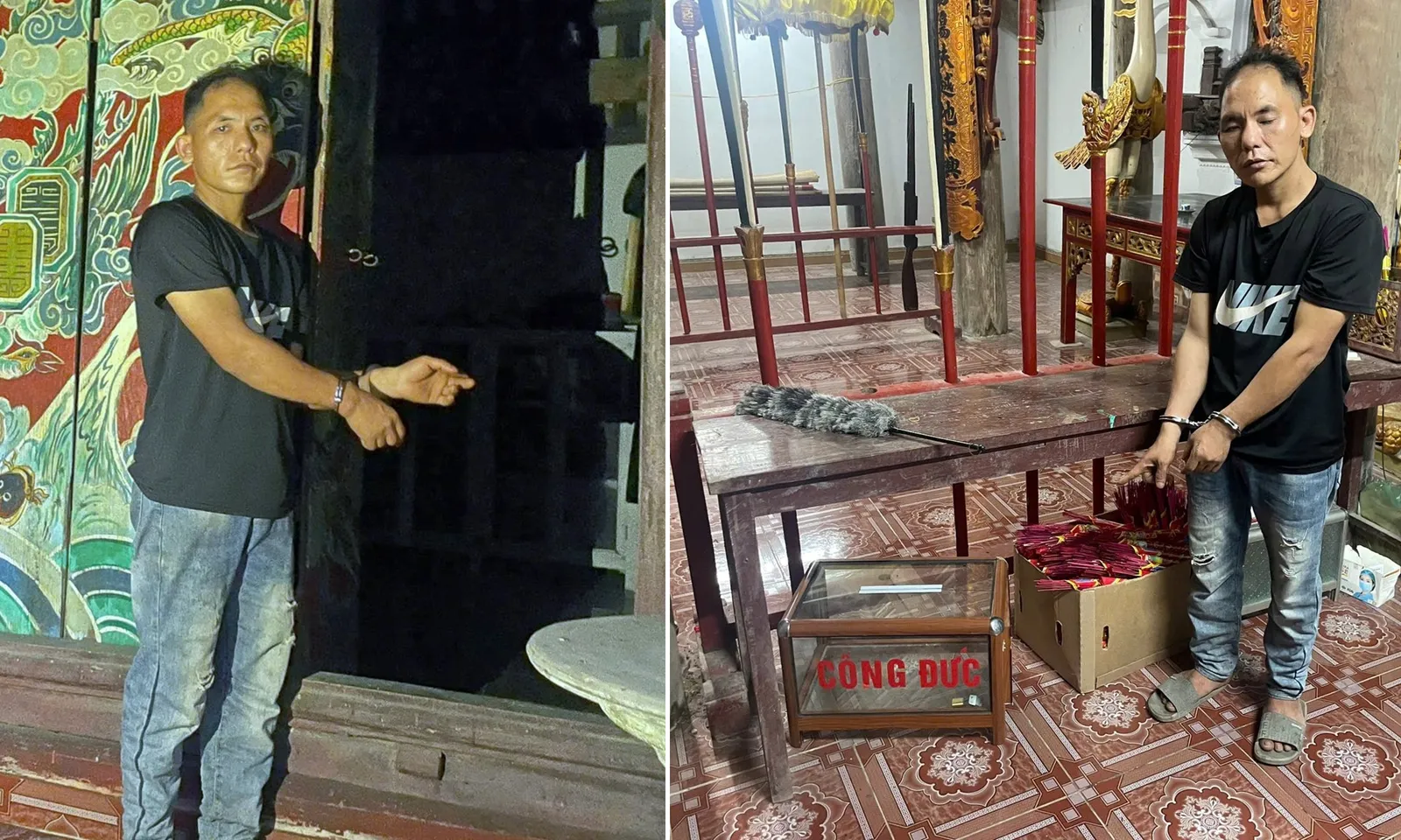 Bắt giữ đối tượng chuyên trộm tiền công đức tại các đình, chùa