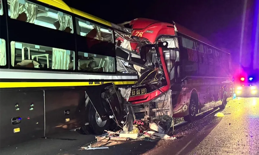 Nguyên nhân ban đầu vụ hai xe khách đụng nhau trên cao tốc Vĩnh Hảo - Phan Thiết