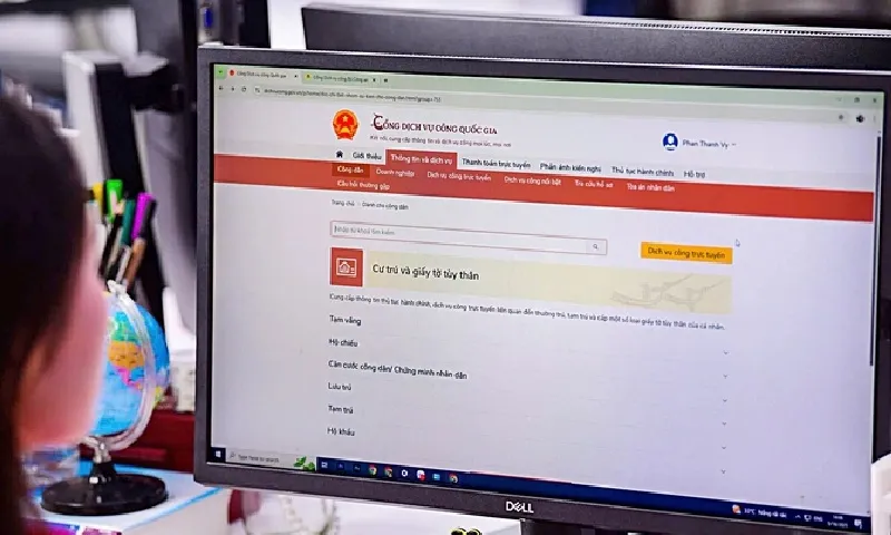 Danh mục dịch vụ công trực tuyến của TPHCM trên Cổng dịch vụ công quốc gia