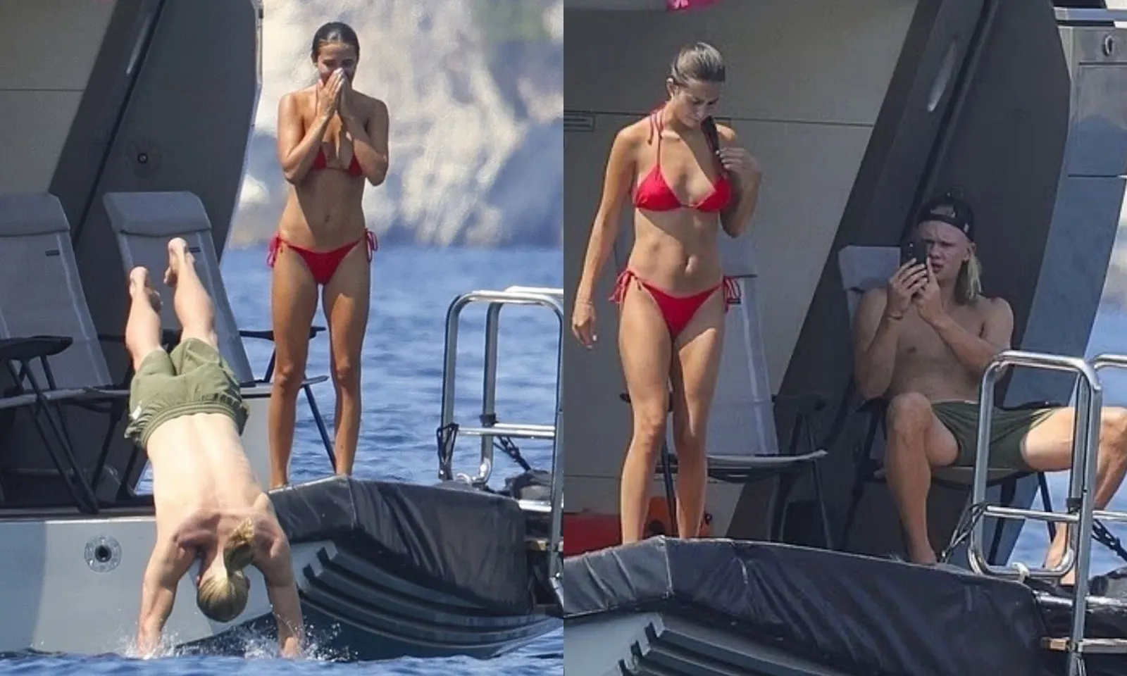 Haaland sắm vai bạn trai quốc dân, chụp ảnh người tình khoe dáng trên du thuyền