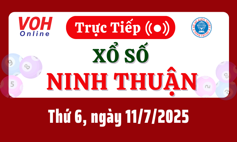 XSNT 11/7 - Kết quả xổ số Ninh Thuận hôm nay thứ 6 ngày 11/7/2025