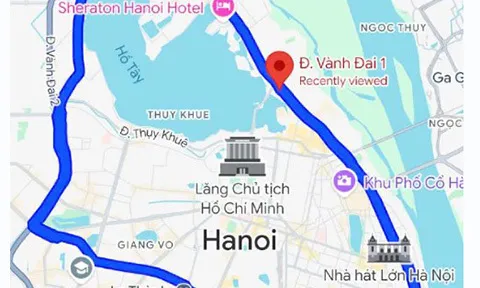 Vành đai 1 Hà Nội là khu vực trong làn kẻ xanh