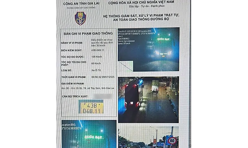 Xử lý qua camera 17 trường hợp vi phạm, tổng số tiền phạt 323 triệu đồng