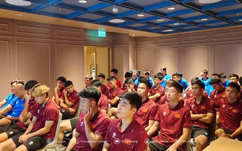 U23 Việt Nam được nghỉ lượt đầu do nằm ở bảng đấu có 3 đội (Ảnh: VFF)
