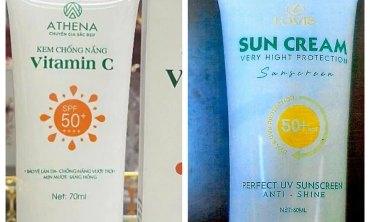 Bộ Y tế thông báo thu hồi toàn quốc 2 loại kem chống nắng giả