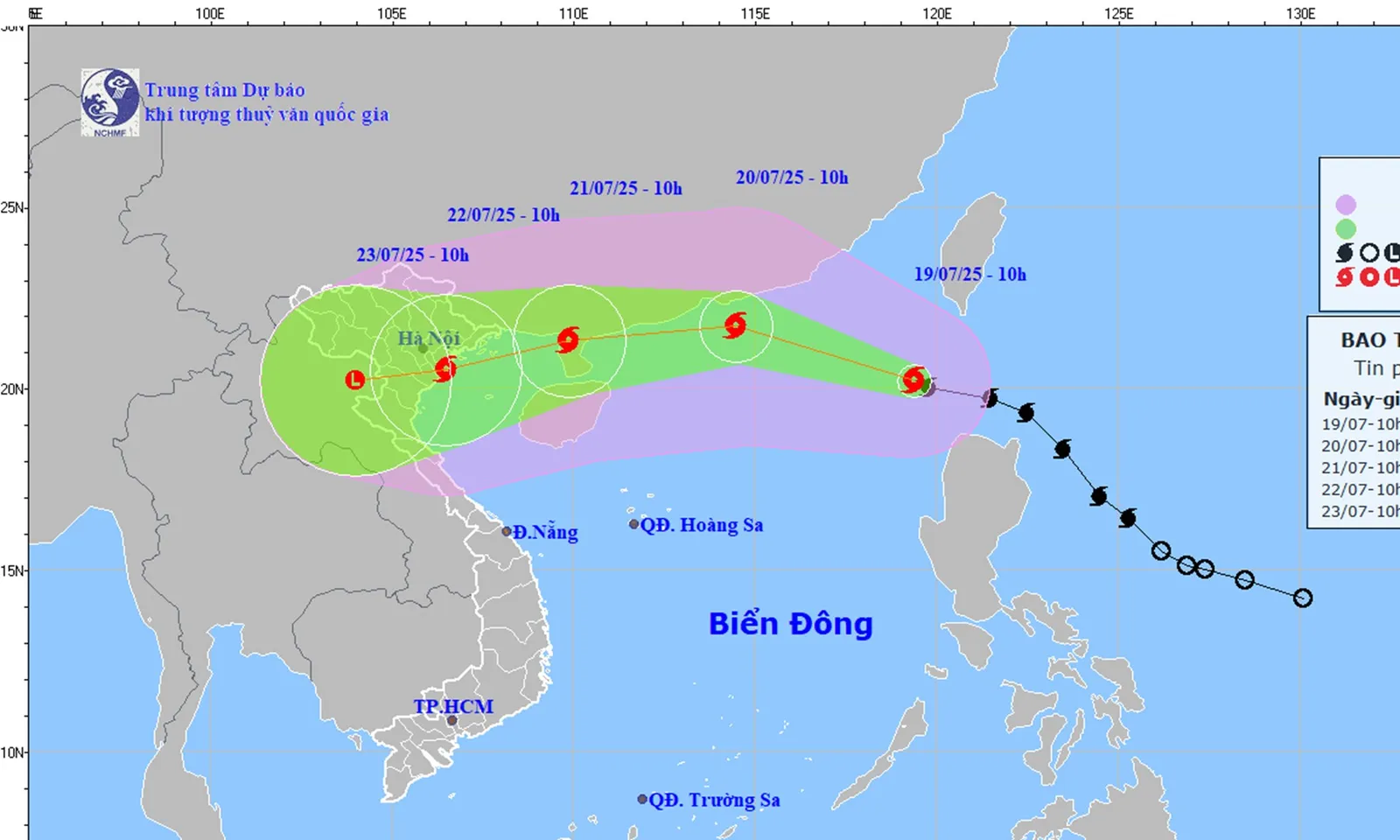 Bão WIPHA vào Biển Đông, trở thành bão số 3