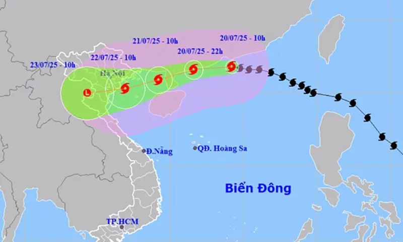 Bão số 3 mạnh lên đầu cấp 12, giật cấp 15