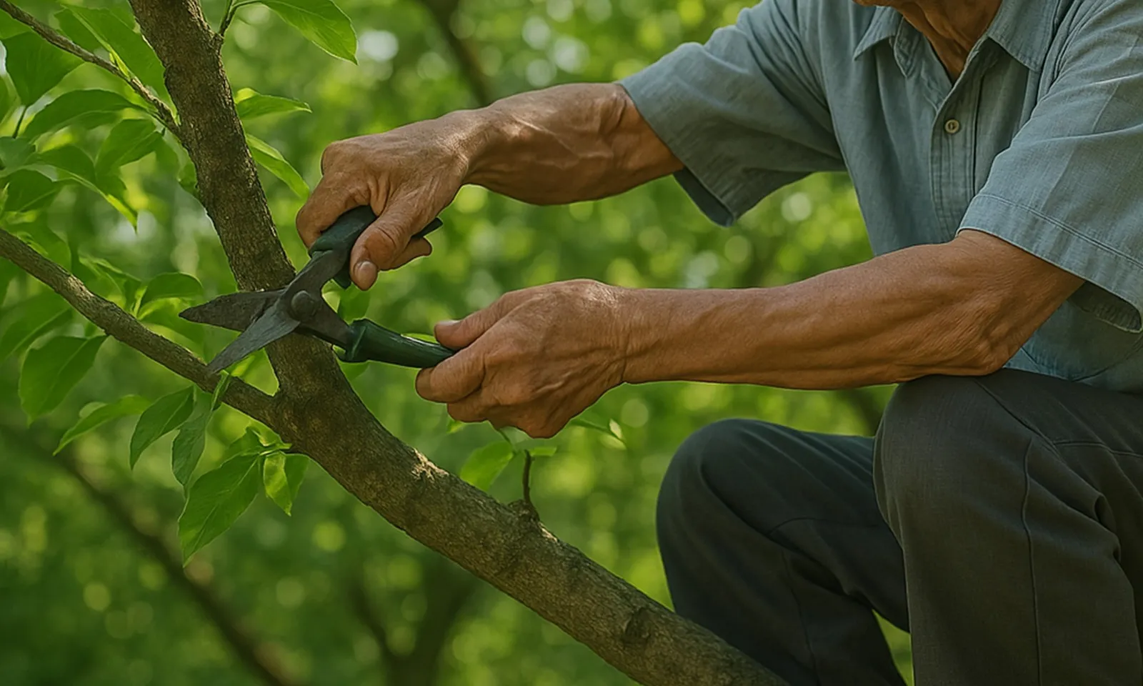 Trèo lên cao để cắt tỉa cành trước bão, cụ ông té xuống đất chấn thương nặng