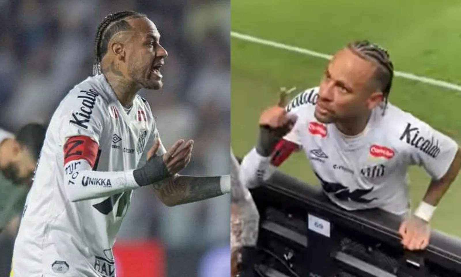 Neymar đạp gãy cột cờ ăn mừng hụt, cãi nhau với fan đội nhà