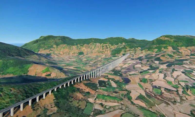 Mô hình cao tốc Quy Nhơn - Pleiku. Ảnh GL