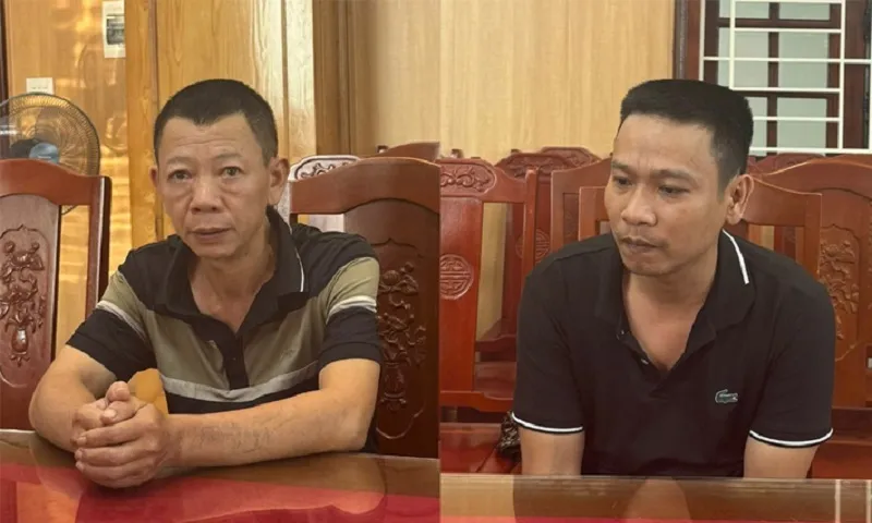 Hai bị can Bùi Thanh Quế và Đỗ Văn Hưng - Ảnh CACC