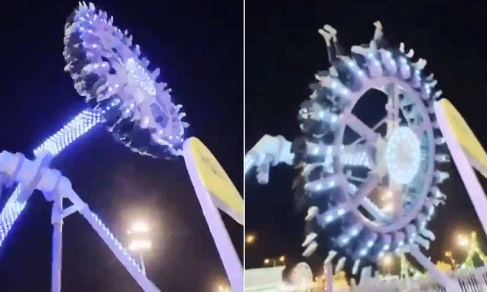 Vòng đu quay bị gãy giữa chừng tại công viên giải trí, 23 người bị thương