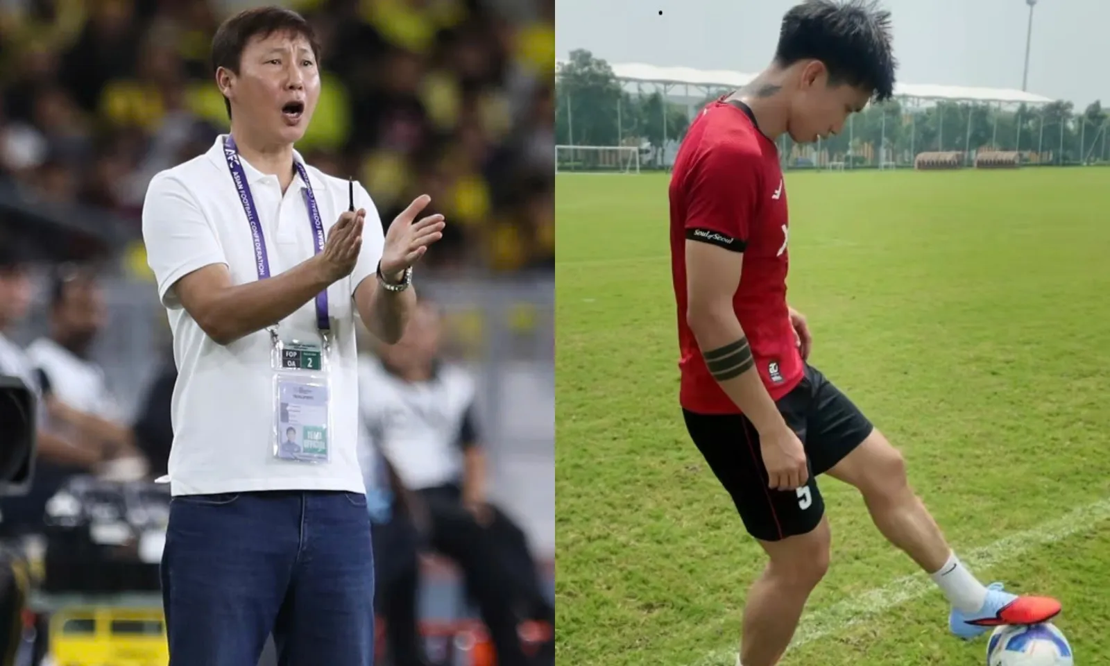 HLV Kim Sang-sik lập lời hứa với Văn Hậu