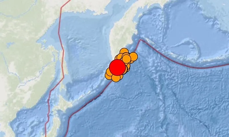 Lại xuất hiện động đất mạnh gần quần đảo của Nga
