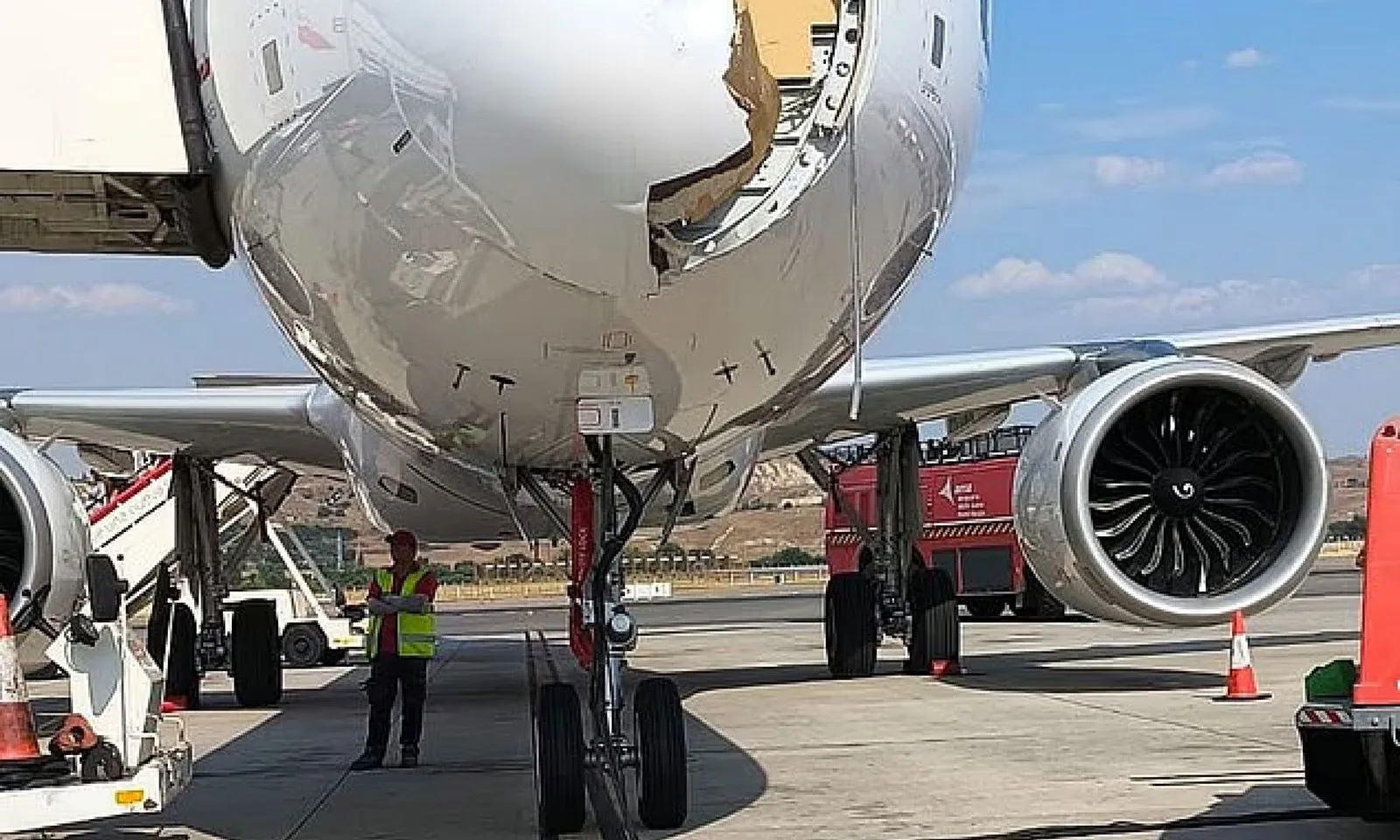 Máy bay vỡ mũi vì va chạm với chim, buộc phải hạ cánh khẩn cấp