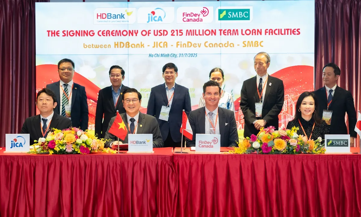 HDBank ký kết khoản vay hợp vốn 215 triệu USD với ba định chế tài chính hàng đầu quốc tế