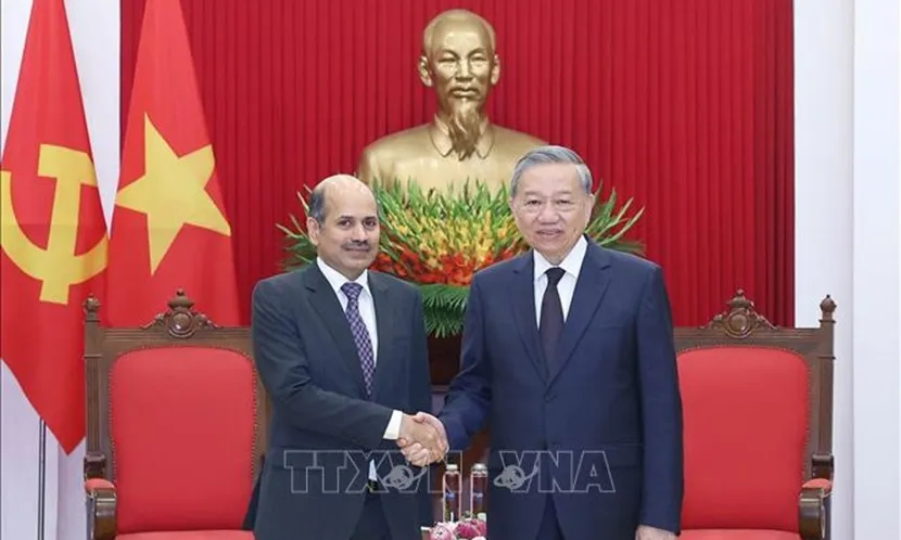 Tổng Bí thư Tô Lâm tiếp Đại sứ Ấn Độ tại Việt Nam