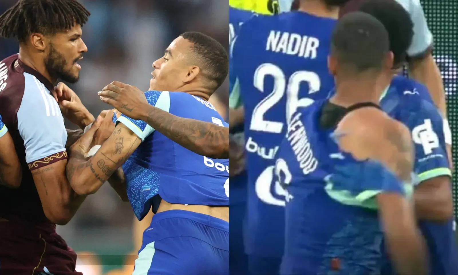 Greenwood bị cựu thù MU kéo rách áo ngay giữa trận đấu