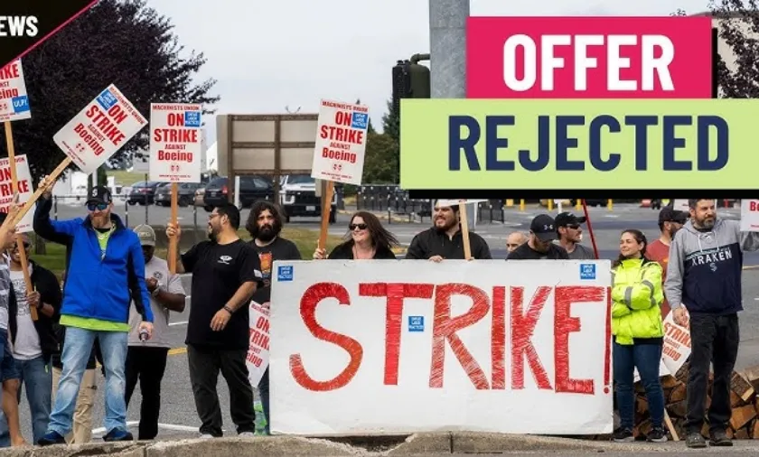 3.200 công nhân Boeing chuẩn bị đình công vì không đạt được thỏa thuận lao động