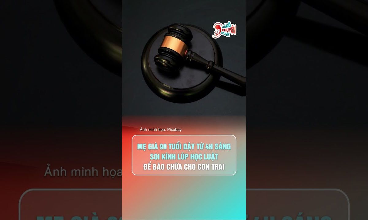 Cụ bà 90 tuổi soi kính lúp học luật để bào chữa cho con trai