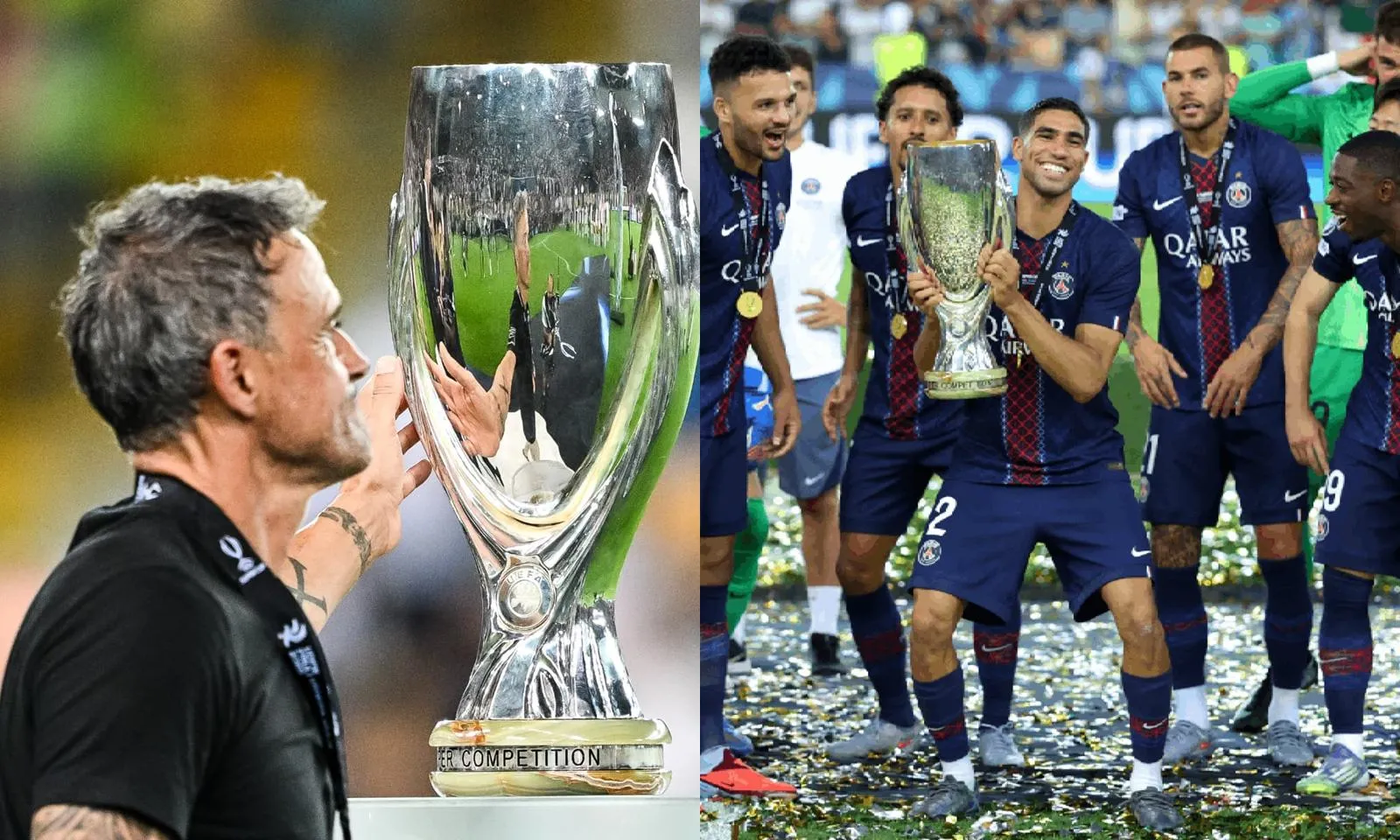 Luis Enrique thừa nhận PSG gặp may khi giành Siêu cúp châu Âu