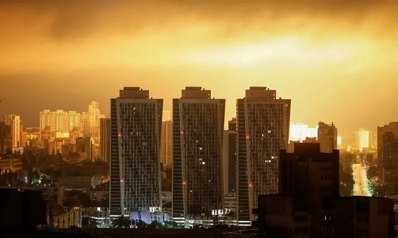 Một vụ nổ tại Kiev -Ảnh Reuters