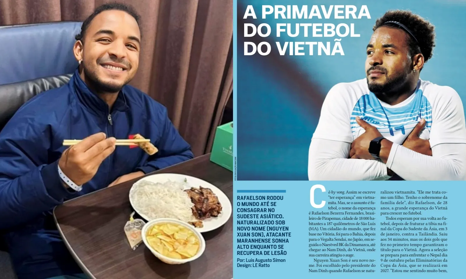 Xuân Son khoe món ăn Việt Nam khoái khẩu trên báo Brazil