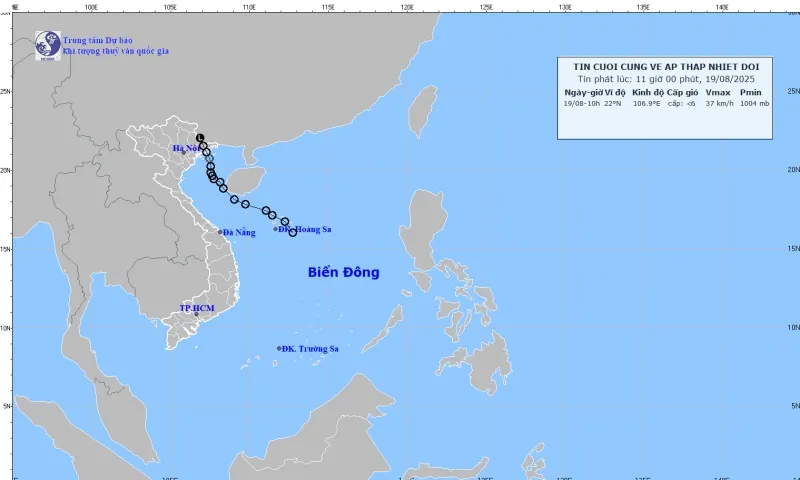 Áp thấp nhiệt đới suy yếu 
