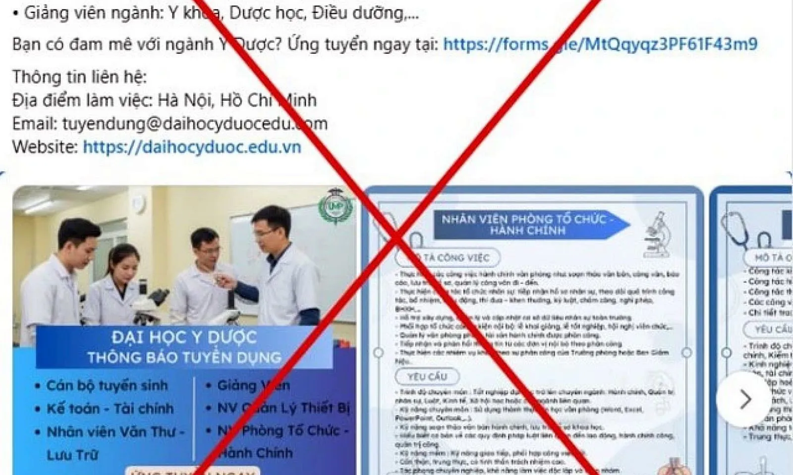 Cảnh giác chiêu lừa đảo tuyển dụng giả mạo trường đại học 