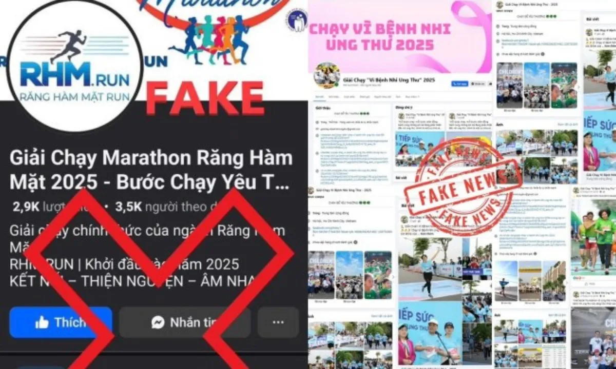 Cảnh báo giả mạo giải chạy từ thiện