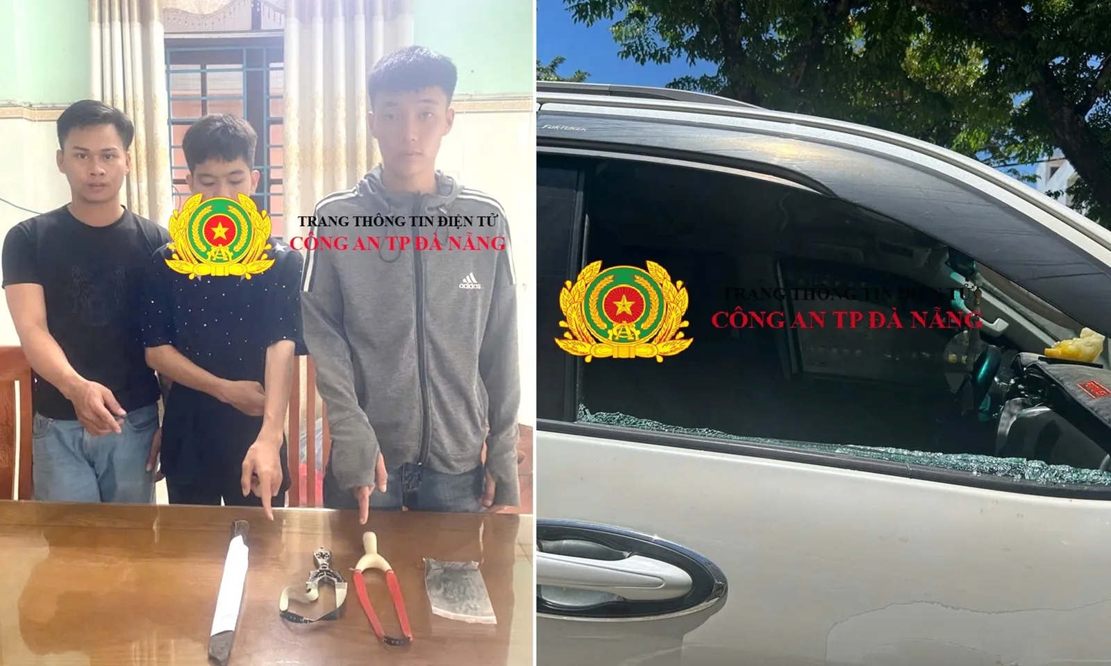 Bắt nhóm đối tượng dùng ná cao su bắn bi sắt vỡ kính xe ô tô của người đi đường